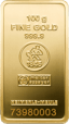 100g Goldbarren Heimerle und Meule geprägt