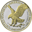 1 oz Silver American Eagle 2023 (Mintage: 250 | partially gold-plated on both sides)
