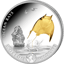 1 Unze Silber World's Wildlife Rochen (Auflage: 5.000 | teilvergoldet)