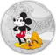 3 Unze Silber Pluto Mickey & Friends Walt Disney 2023 (Auflage: 1.000 | coloriert | Polierte Platte)