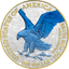 1 Unze Silber American Eagle 2024 Typ II 5 Elemente Luft Iced Out (Auflage: 50 | teilvergoldet | coloriert)