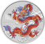 1 Unze Silber Lunar III Red Dragon 2024 (Auflage: 200.000)