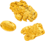 3er Set Yukon Goldnugget (Echte Nuggets 3,76g)