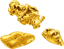 3er Set Yukon Goldnugget (Echte Nuggets 3,68g)