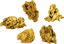 5er Set Australien Gold Nugget (Echte Nuggets 10,84g)
