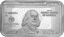 1 Unze Silberbarren 100 Dollar Banknote Benjamin Franklin