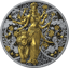 1 Unze Silber Durga Hindu Göttin 2025 (Auflage: 999 | High Relief | teilvergoldet | Polierte Platte)