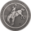 1 Unze Silber Cowboy Rodeo (Antik Finish)