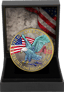1 oz Silver American Eagle Antique Finish meets Holo 2025 (Mintage: 100 | partially gold-plated)