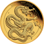1 Unze Gold Goldener Drache 2025 (Auflage: 188 | Polierte Platte)