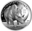 1 Unze Silber African Animals Nashorn 2025 (Auflage: 1.000 | Polierte Platte)