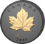 1 oz Silver Black Elegant Maple Leaf 2025 (Mintage: 5,500 | Rhodium | partially gold-plated | Matte Proof)