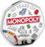 50 Pence Silber 90 Jahre Monopoly 2025 (Auflage: 4.500 | Polierte Platte)