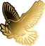 Gold Friedenstaube Shaped Coin