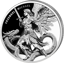 1 Unze Silber Erzengel Michael gegen Drache 2026 (Auflage: 5.000 | Polierte Platte)