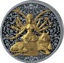 1 Unze Silber Durga Hindu Göttin (Auflage: 999 | teilvergoldet | Ruthenium | High Relief | Polierte Platte)