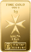 1g Gold Heimerle und Meule Malta Münzbarren