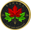 1 Unze Silber Triple Maple Leaves Green and Red 2026 (Auflage: 100 | Iced Out | teilvergoldet)