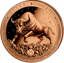 1 Unze Kupfer Sternzeichen Stier (Auflage: 1.000 | Polierte Platte)