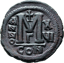 Bronze Follis Kaiser Justinian I. (543 n. Chr. | Letzter römischer Kaiser der Antike)