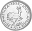 5 Shilling Silber Springbock 1958 (Legendärer Springbock des Krügerrand | Erstes Portrait von Elizabeth II.)