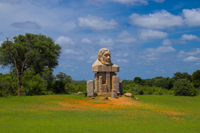 Die Paul-Kruger-Statue am Eingang des Krüger-Nationalparks