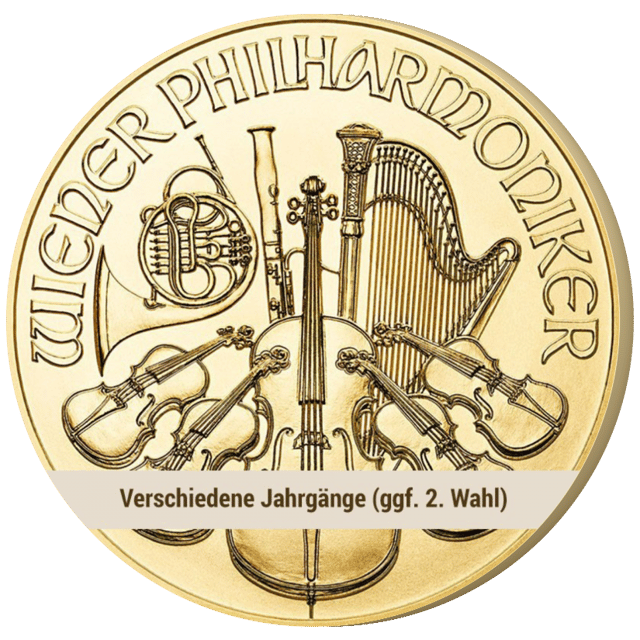 Seite mit dem Schriftzug WIENER PHILHARMONIKER über den Instrumenten