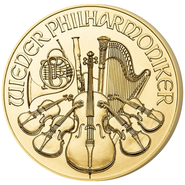 Seite mit dem Schriftzug WIENER PHILHARMONIKER über den Instrumenten