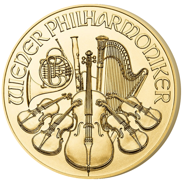 Lado con la inscripción WIENER PHILHARMONIKER sobre los instrumentos