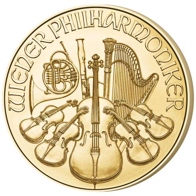 Lado con la inscripción WIENER PHILHARMONIKER sobre los instrumentos