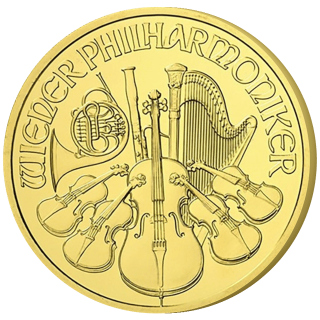 Lado con la inscripción WIENER PHILHARMONIKER sobre los instrumentos