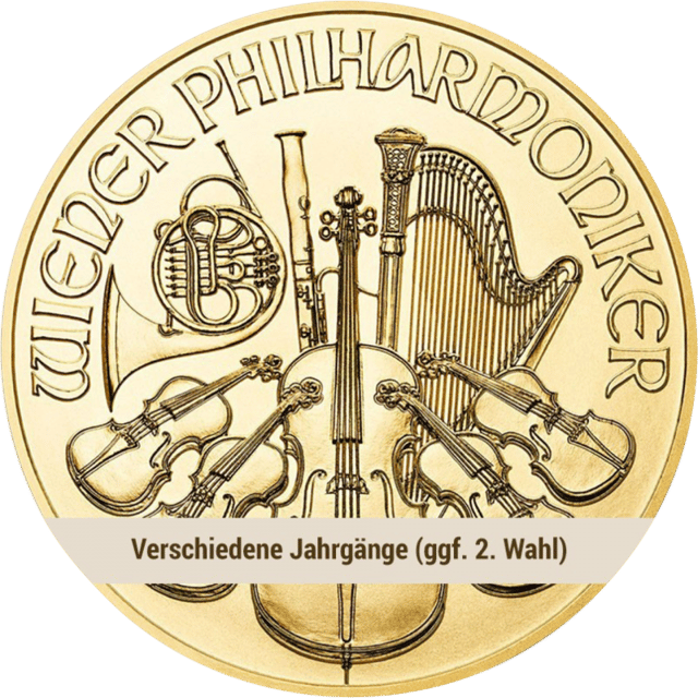Seite mit dem Schriftzug WIENER PHILHARMONIKER über den Instrumenten
