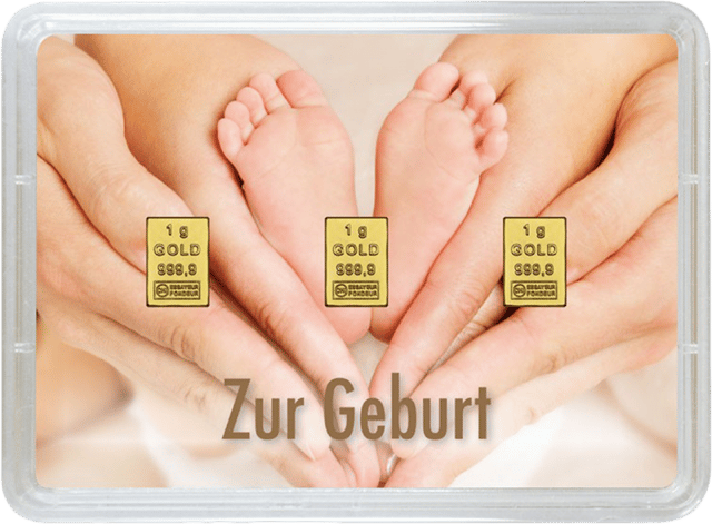3g Goldbarren "Zur Geburt" (Valcambi)