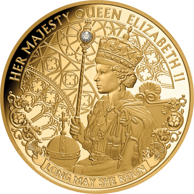 Elisabeth II. 2020, 1 Unze Gold, Bildseite