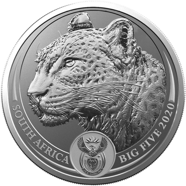 Big Five Leopard 2020, 1 Unze Silber, Motivseite