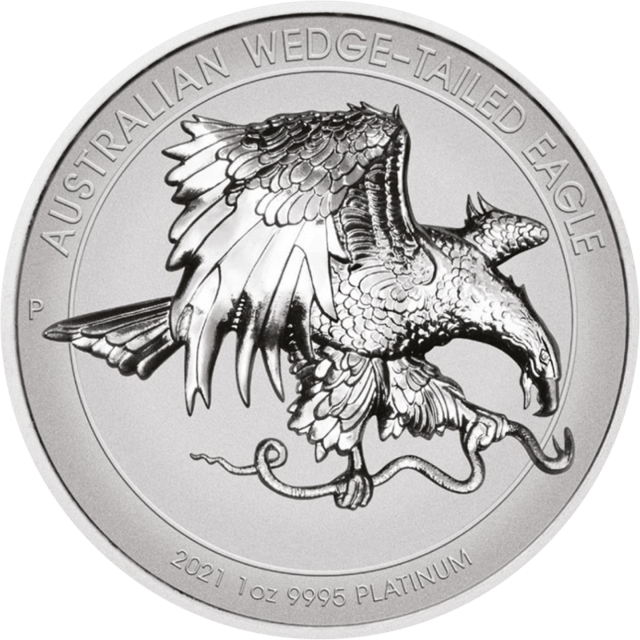 Wedge-Tailed Eagle 2021, 1 ounce of platinum, picture side