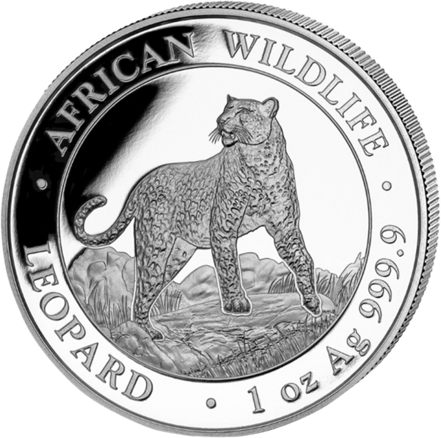 African Wildlife Leopard 2022, 1 Unze Silber, Bildseite