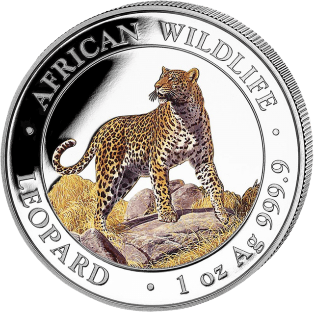 African Wildlife Leopard 2022, 1 Unze Silber, Bildseite