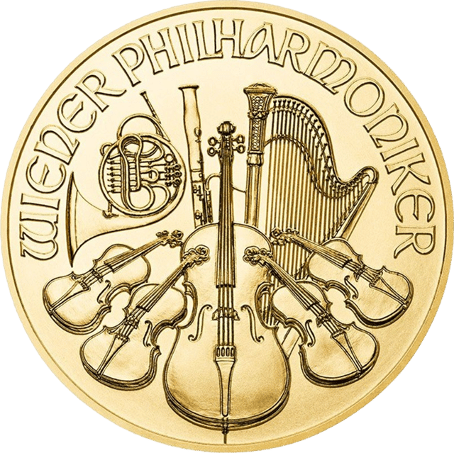 Lado con la inscripción WIENER PHILHARMONIKER sobre los instrumentos