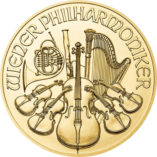 Seite mit dem Schriftzug WIENER PHILHARMONIKER über den Instrumenten