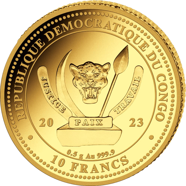 Charles III. 2023, 0,5 g Gold, Wertseite