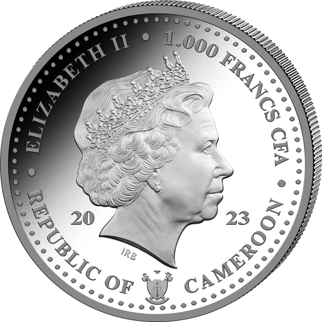 Charles III. 2023, 1 Unze Silber, Wertseite