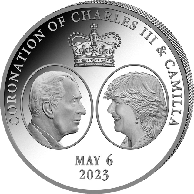 Charles III. 2023, 1 Unze Silber, Bildseite