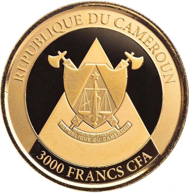 Kamerun Gepard 2022, 1 Unze Gold, Wertseite
