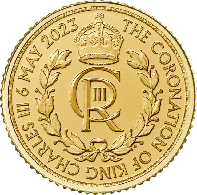 Krönung Charles III. 2023, 1/10 Unze Gold, Bildseite