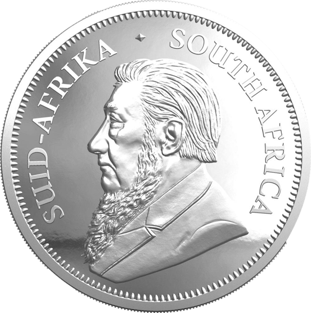 Krügerrand 1 Unze Silber 2023 mit Privy Mark, Porträt-Seite