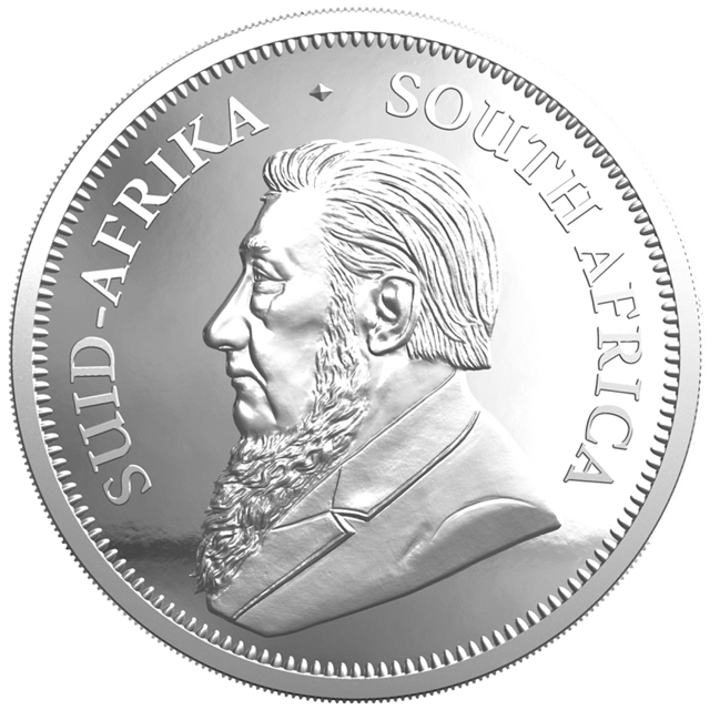 Krügerrand 1 Unze Silber 2024 mit Privy Mark, Porträt-Seite