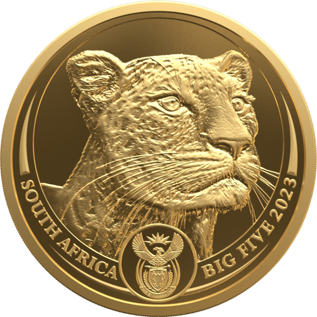 Big Five Leopard 2023, 1 kg Gold, Motivseite