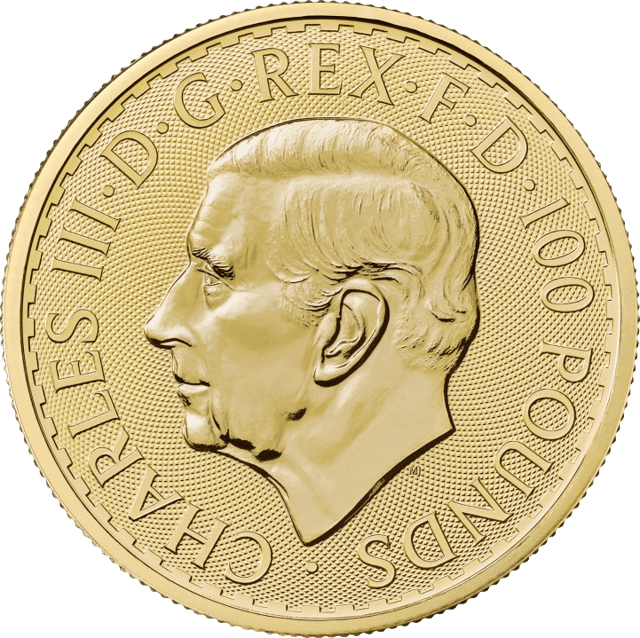 Vorderseite mit dem Porträt von König Charles III. und dem Nennwert