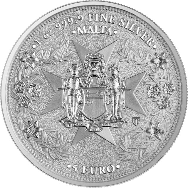 Golden Eagle Malta 2023, 1 onza de plata, lado del motivo